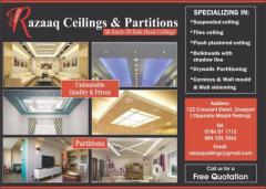 Razzaq Ceilings ,Partitions & Moulding