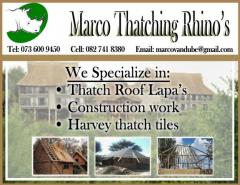 Marco Thatching Rhino’s