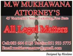 M.W Mukhawana Attorney's